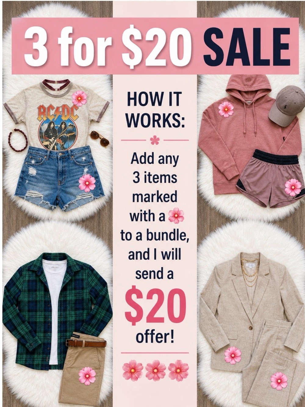 🌸 3 for $20 Bundle Sale — Please Read! 🌸